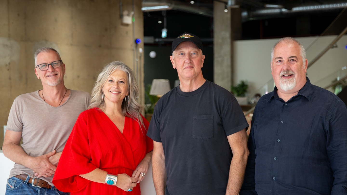 Envy’s Dave Cadle and Natascha Cable, and Halo’s John Rogerson and Alan Jones